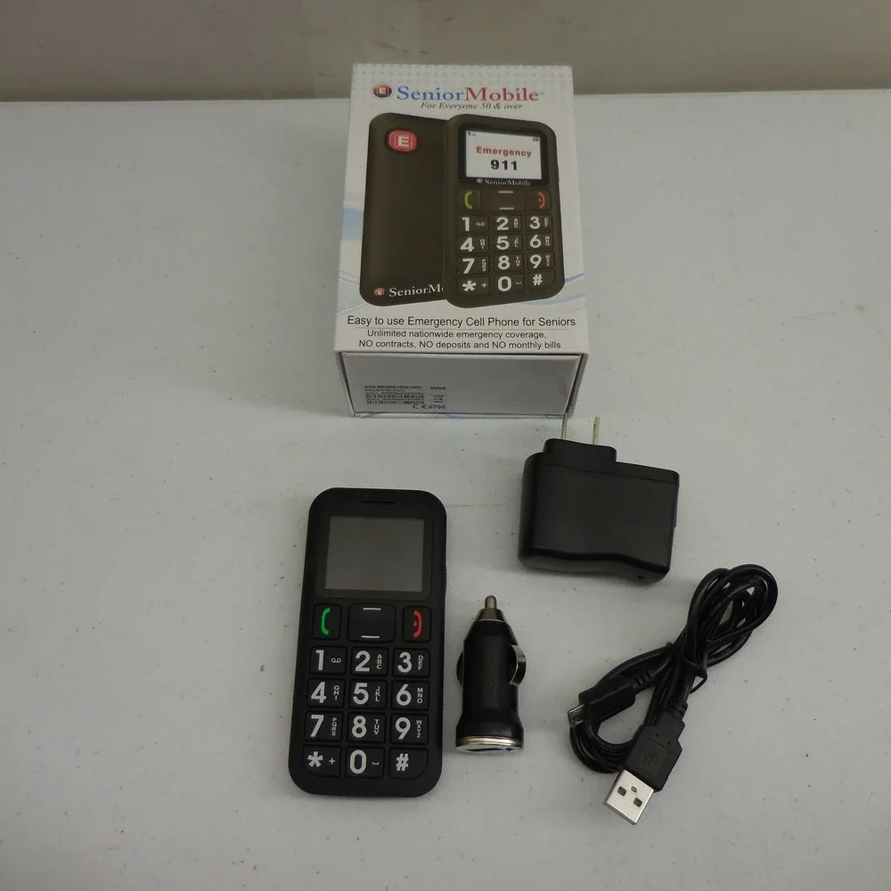 Senior‎ Mobile W60 Free Emergency Calling Phone New Battery Tested